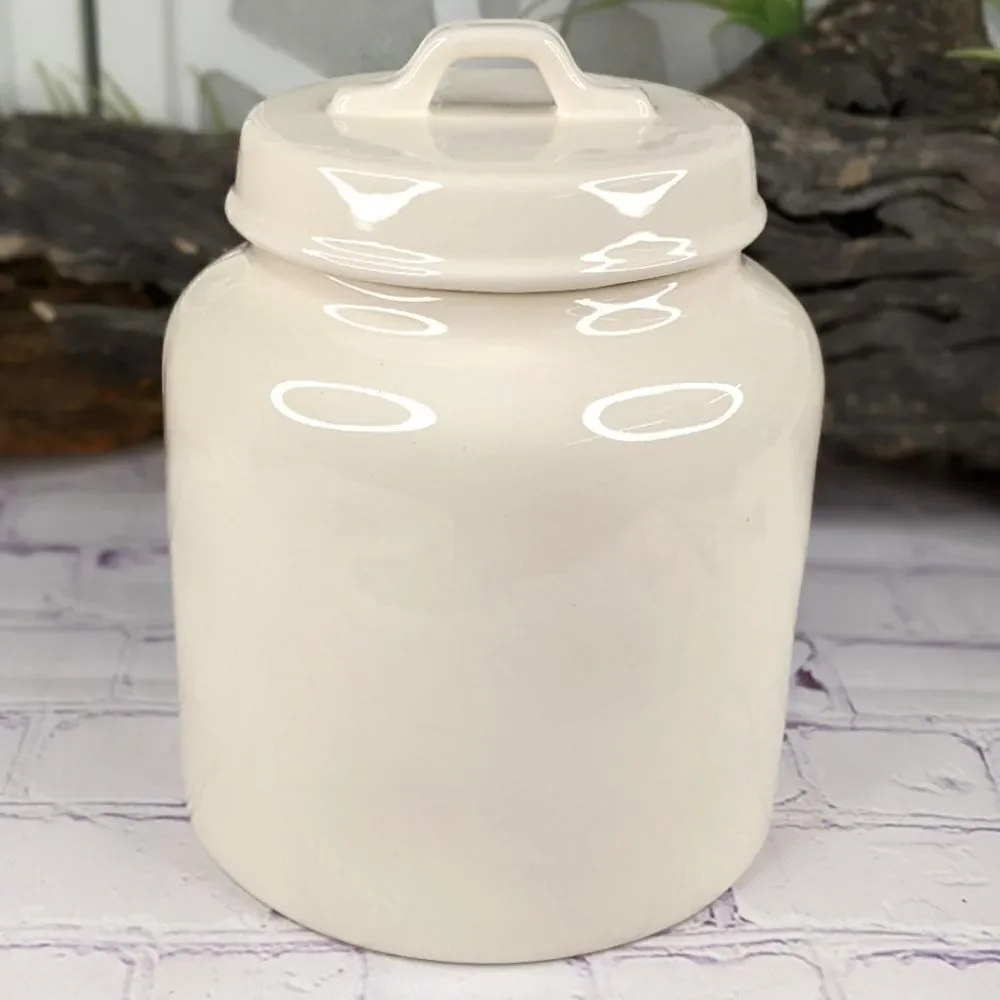 Rae Dunn TIS THE SEASON Ceramic Cookie Jar Canister with Red Lettering